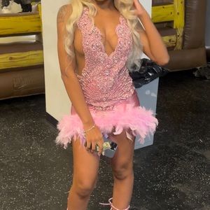 BIRTHDAY DRESS CUSTOMER MADE WORN ONCE FOR A FEW HOURS VERY CUTE